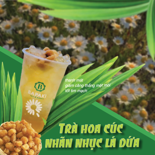 Trà hoa cúc nhãn nhục lá dứa